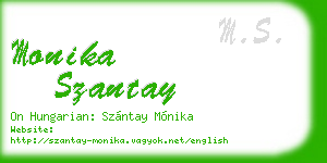 monika szantay business card
